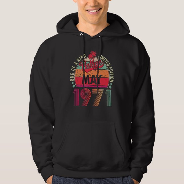 Sudadera Viejo cumpleaños número 51 asombroso desde mayo de (Anverso)
