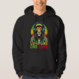 Sudadera Viejo jamaiquino con un amor rasta audífonos de le