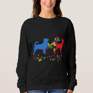 Sudadera Viejo puzzle Chihuahua Autism Awareness Dog