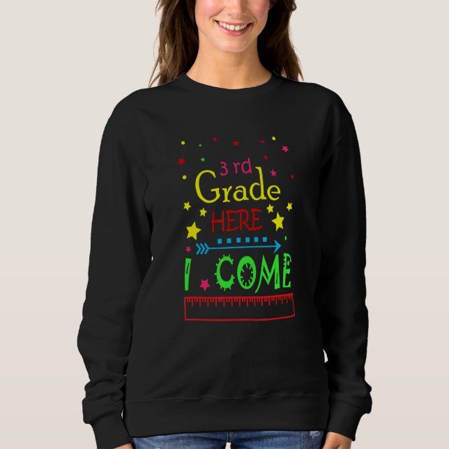 Sudadera Viene 3er Grado Feliz Primer Día De Escuela (Anverso)