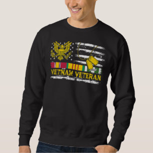 Sudadera Vietnam Veterano de guerra de bandera de EEUU Tee