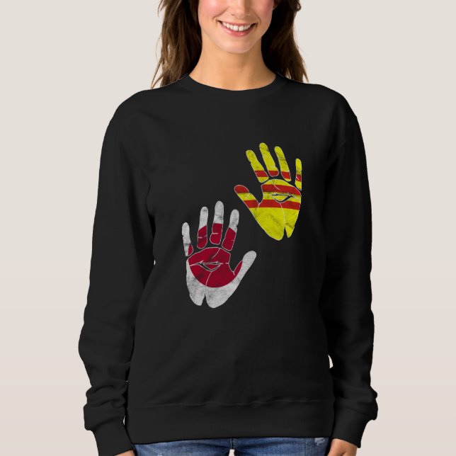 Sudadera Vietnam Viet Kieu Flag Japanese Japan Proud Mixed  (Anverso)