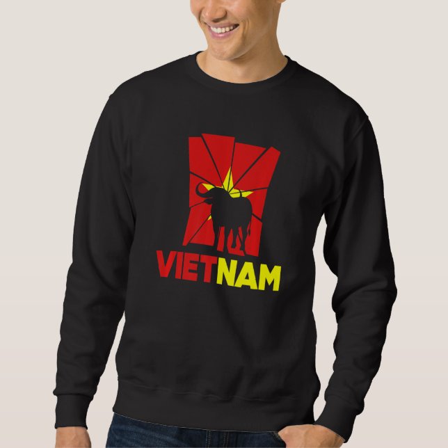 Sudadera Vietnam Vietnamese Vietnam Flag National Animal Si (Anverso)