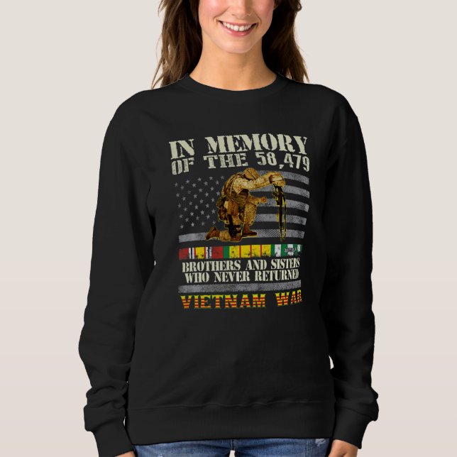 Sudadera Vietnam War Veterans US Memorial Day In The Memory (Anverso)