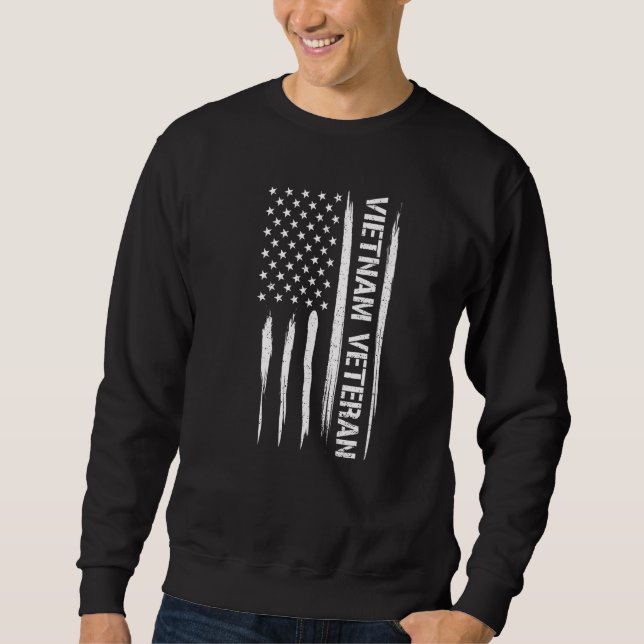 Sudadera Vietnam War Vietnam Veteran - American Flag Premiu (Anverso)