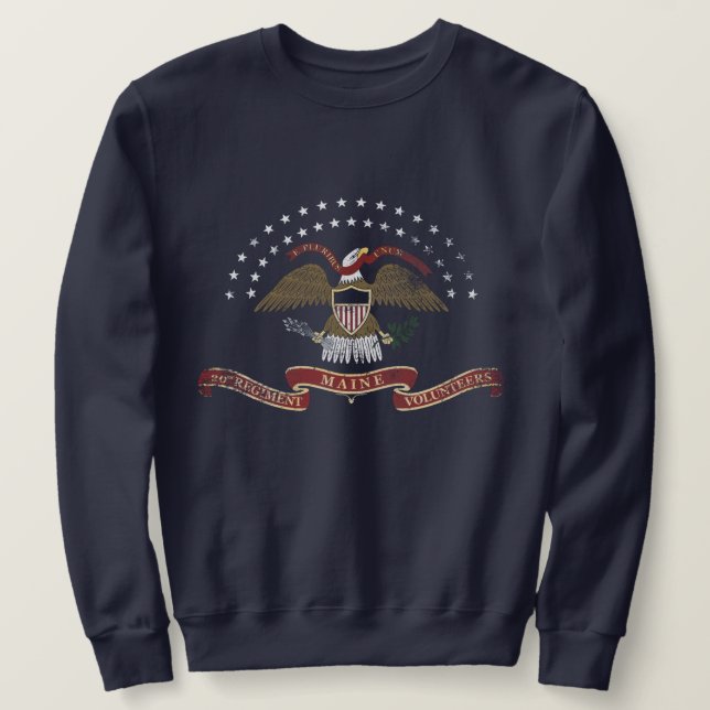 Sudadera vigésimo Emblema de Maine - camiseta apenada (Anverso del diseño)