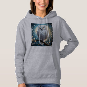 Sudadera Vigilancia Lunar: El Búho de Nieve Blanco