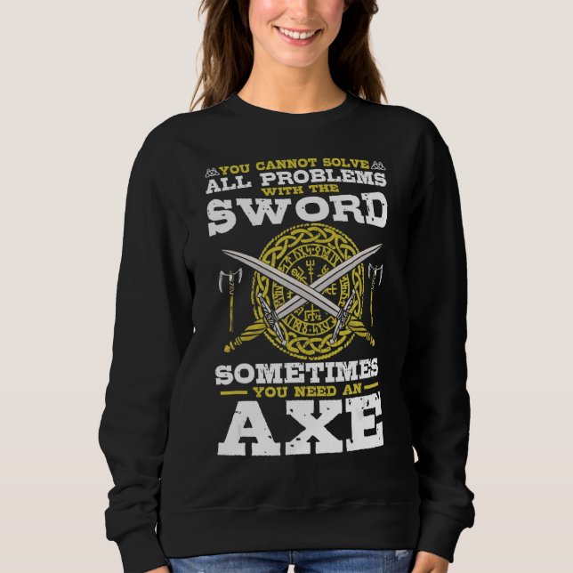Sudadera Viking Ax Battle Viking Norse Mythology (Anverso)