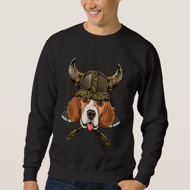 Sudadera Viking Beagle Renaissance Norse Pagan Valhalla Pet (Anverso)