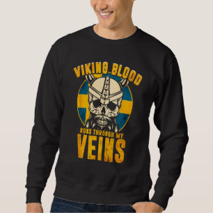 Sudadera Viking Blood Corre A Través De Mis venas - Suecia