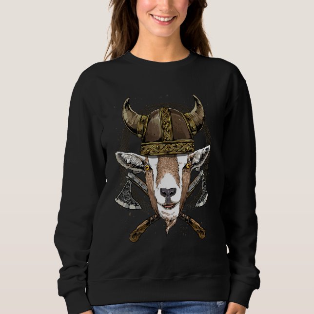 Sudadera Viking Goat Renaissance Medieval Norse Pagan Valha (Anverso)