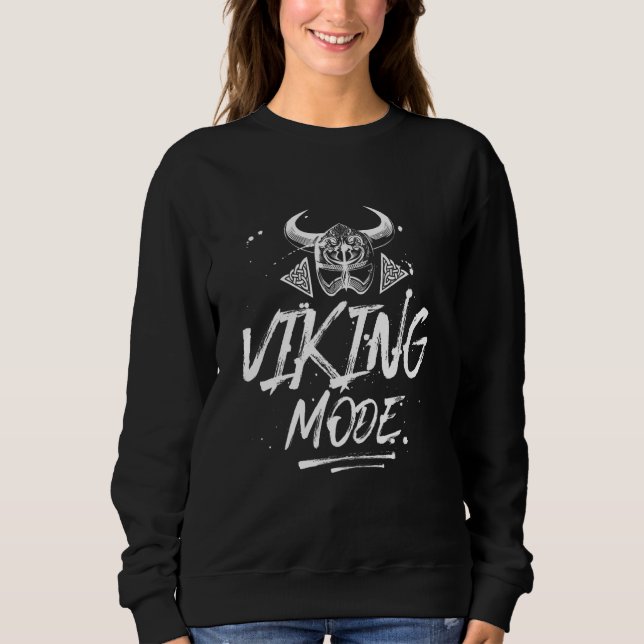 Sudadera Viking Mode  Odin Motivation Gym Workout Boxing Mm (Anverso)
