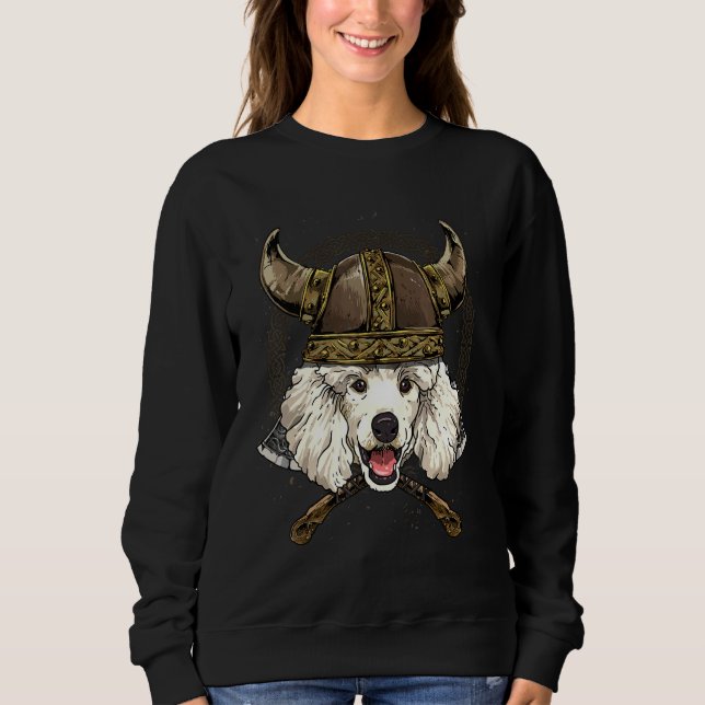 Sudadera Viking Poodle Renaissance Norse Pagan Valhalla Dog (Anverso)