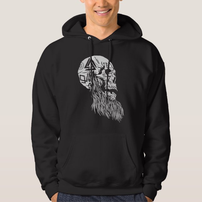 Sudadera Viking Skull Weird Bizarre Fun Dark (Anverso)