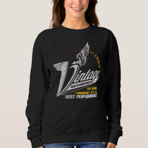 Sudadera Vinage 1980 Vintage de cumpleaños 1980 Hombres Muj