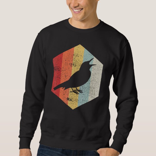 Sudadera Viñage Retro Baltimore Oriole Silhouette (Anverso)