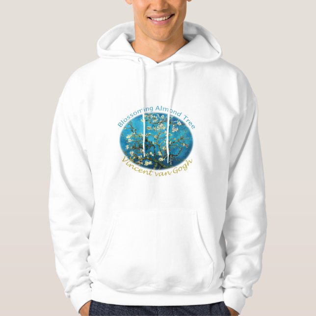 Sudadera Vincent van Gogh, floreciente árbol de almendros (Anverso)