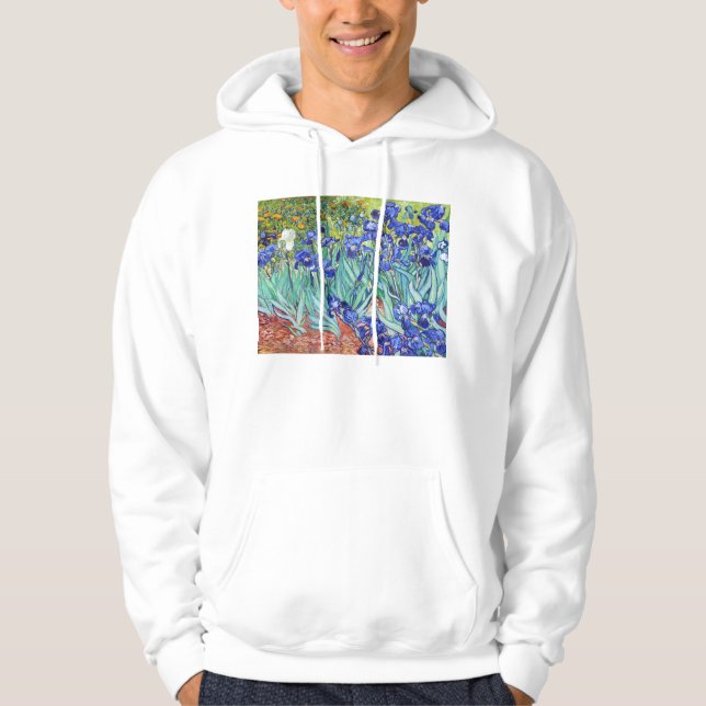 Sudadera Vincent Van Gogh pintando Irises (Anverso)