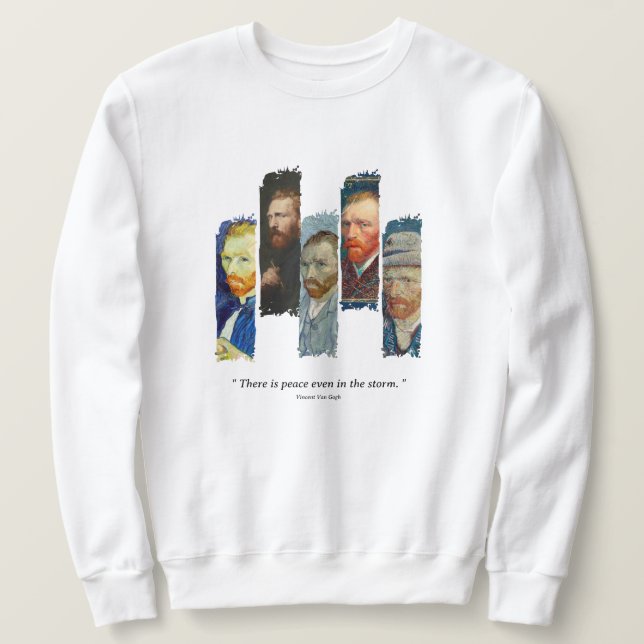 Sudadera Vincent Van Gogh portrait and qoute  (Anverso del diseño)