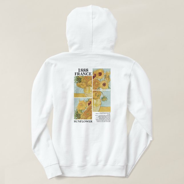 Sudadera Vincent Van Gogh Sunflowers 1888 Art  (Reverso del diseño)