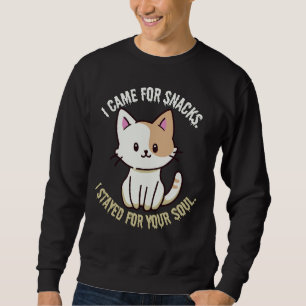Sudadera Vine por bocadillos, me quedo para tu gato Soul