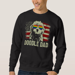 Sudadera Viñeta Bandera Estadounidense Doodle Dad Lgbt Gay