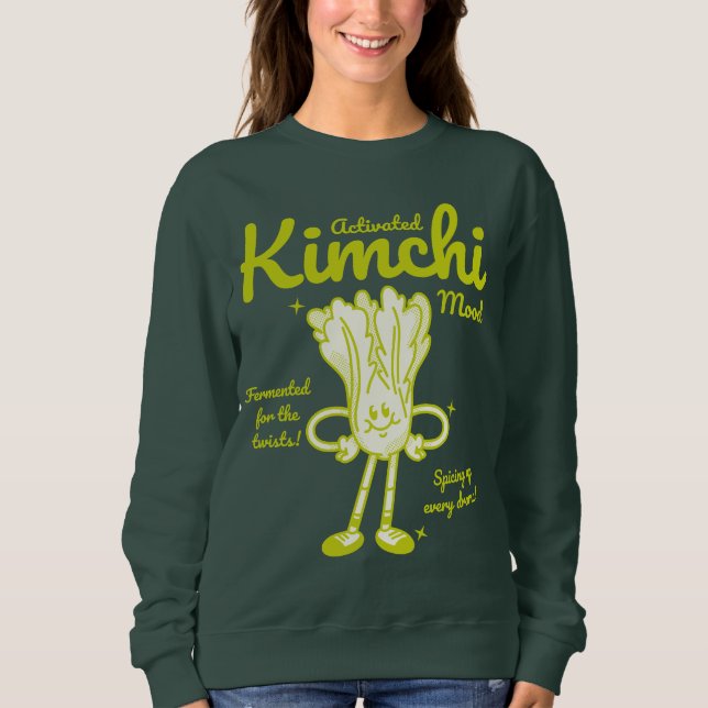 Sudadera Viñeta con humor kimchi activado: Arte divertido K (Anverso)