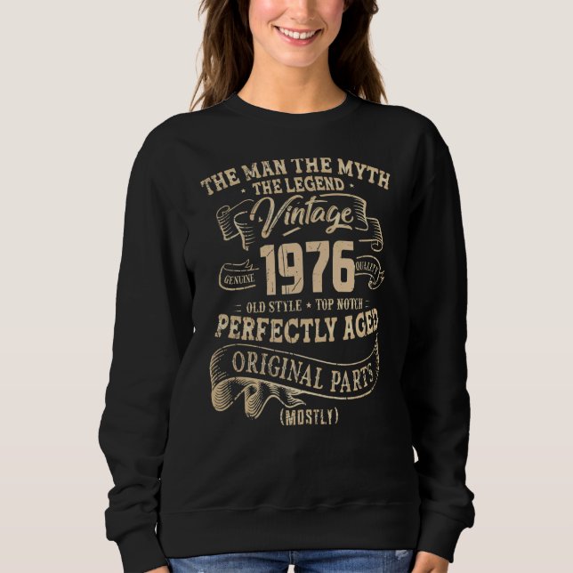 Sudadera Viñeta de 46 años de edad 1976 46º cumpleaños (Anverso)