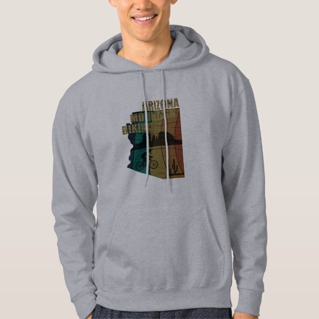 Sudadera Viñeta de ciclismo de montaña de Arizona (Anverso)