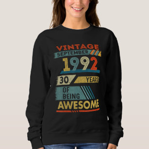 Sudadera Viñeta de cumpleaños 30 años Septiembre de 1992