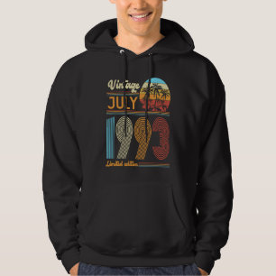 Sudadera Viñeta de cumpleaños de 30 años Julio 1993 Mujeres