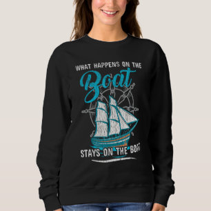 Sudadera Viñeta Lo Que Sucede En El Barco Se Queda En El Ba