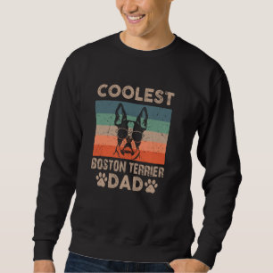 Sudadera Viñeta más fría de Boston Terrier Dad Perro con Su