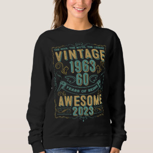 Sudadera Viñeta masculina de 60 años de edad 1963 Leyenda d