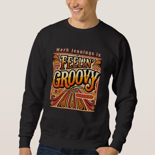 Sudadera Viñeta Retro 70 personalizada de Feelin Groovy (Anverso)