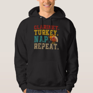Sudadera Viñeta Retro Clarinet Turquía Instrumento de repet
