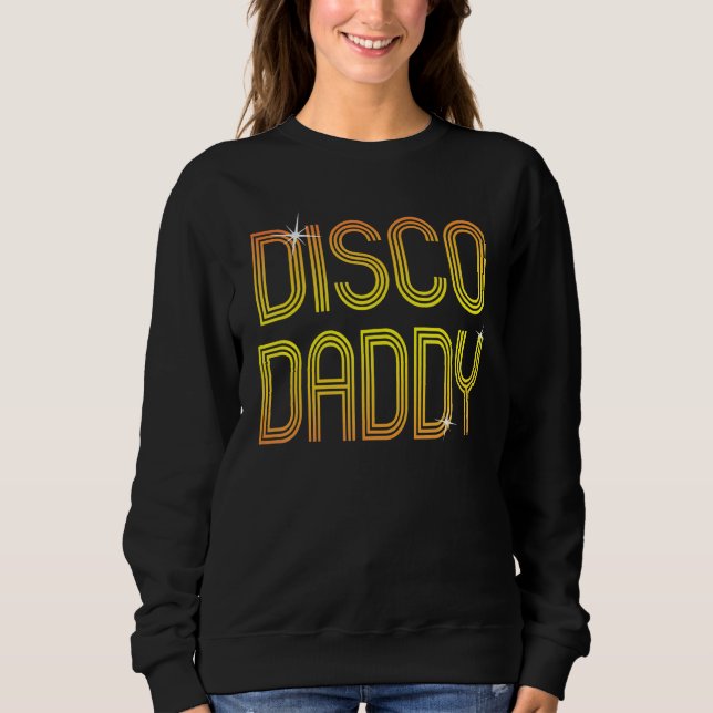 Sudadera Viñeta retro disco papá Fiesta de familia de los a (Anverso)