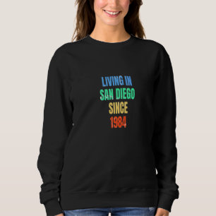 Sudadera Viñeta Retro Viviendo En San Diego Desde La Presió