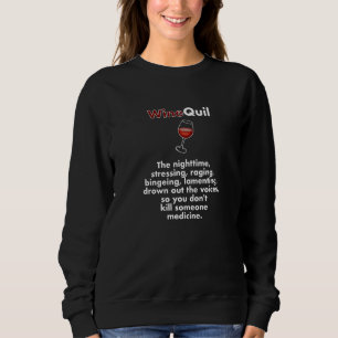Sudadera Vino Como Cuchara De Medicina Novedad Mujeres Y Ho