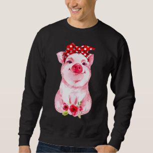 Sudadera Vino De Flor De Cabeza De Leopardo De Cara De Cerd
