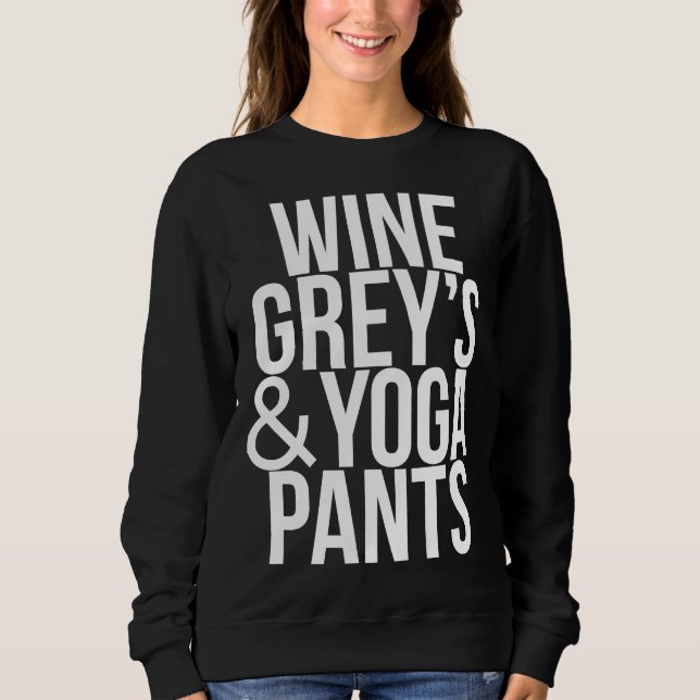 Sudadera Vino Gris S&amp Yoga Pants (Anverso)