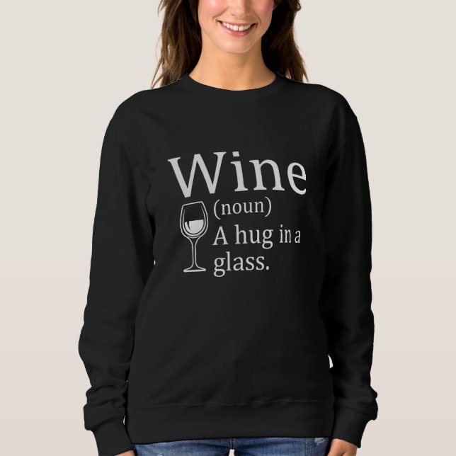 Sudadera Vino Nun A Hug In The Glass (Anverso)