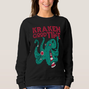Sudadera Vino Octopus Kraken Good Time  