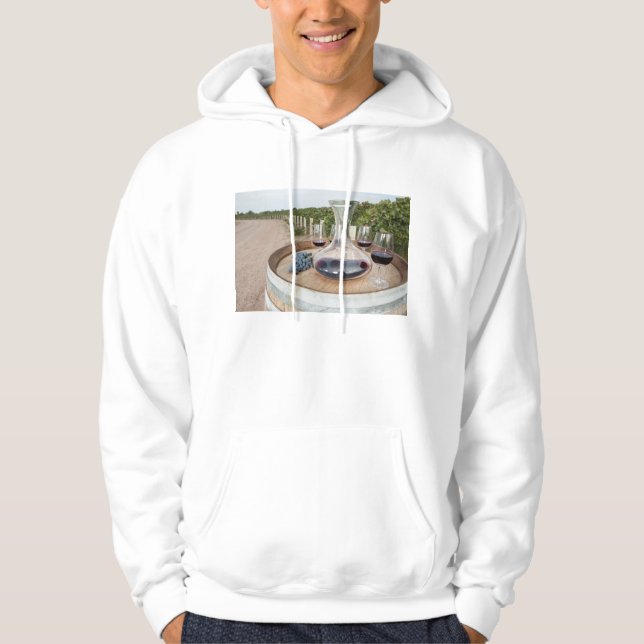 Sudadera Vino rojo en viñedo (Anverso)