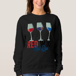 Sudadera Vino Rojo Y Azul 4 De Julio Vino Rojo Azul Blanco
