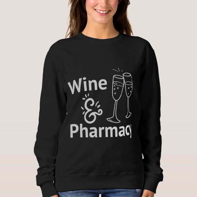 Sudadera Vino Y Farmacia (Anverso)