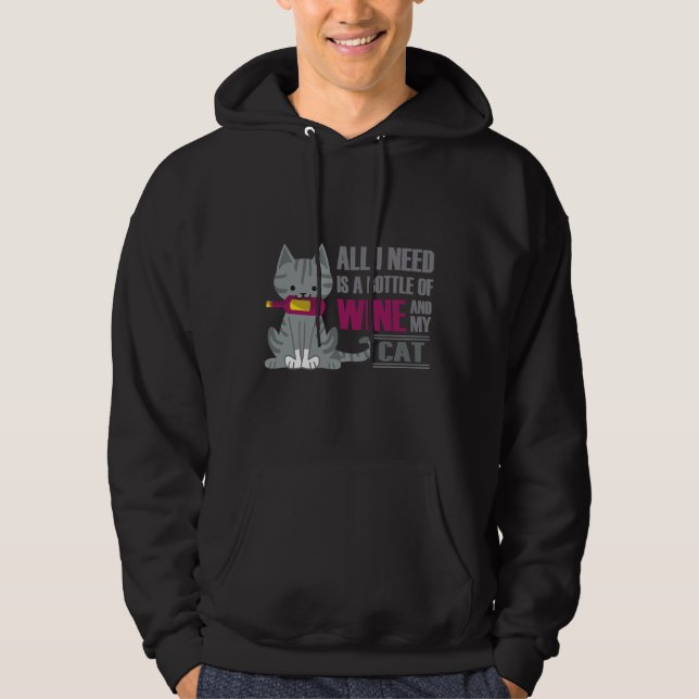 Sudadera Vino Y Gatos (Anverso)