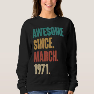 Sudadera Vintag de cumpleaños 52 de marzo de decoración