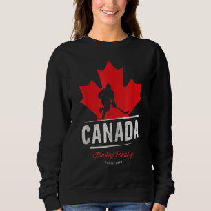 Sudadera Vintag jugador de hockey sobre hielo de hoja de ar