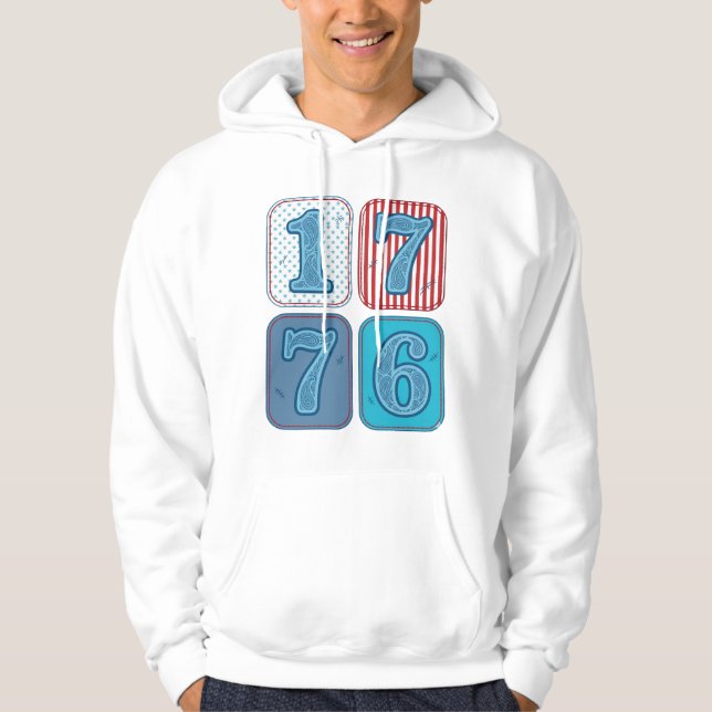 Sudadera Vintage 1776 Parche Patriótico (Anverso)